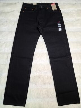 Levi's 505 Regular Black Jeans Men 34x34 NEW